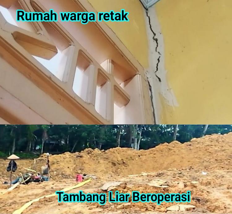 Tambang Liar Beroperasi Dekat Pemukiman Warga