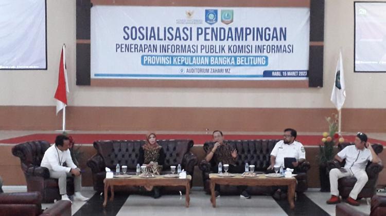 KI Babel Bersama Diskominfo Beltim Gelar Sosialisasi Pendampingan Penerapan Keterbukaan Informasi Publik