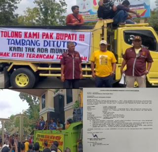 Forum Supir dan Pekerja Tambang Lakukan Aksi Damai ke Kantor DPRD dan Kantor Bupati Kabupaten Kampar