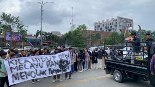Aliansi Mahasiswa Peduli Pendidikan Kota Pekanbaru Demo Tolak SK Kabid SD Disdik Kota Pekanbaru