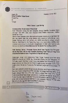 AMPR Somasi DPRD Riau Terkait Kebohongan Membentuk Pansus Kecelakaan Kerja PT PHR