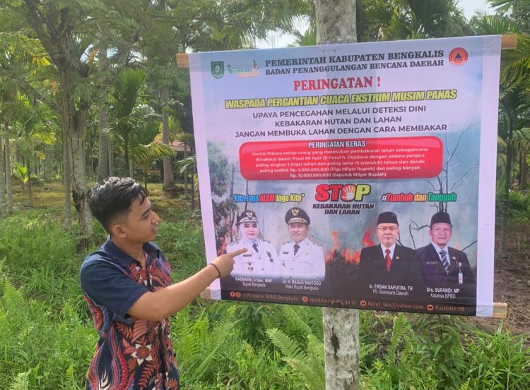 BPBD Bengkalis Berikan Peringatkan Tegas ! Bagi Yang Membakar Lahan Pidana 10 Tahun Penjara
