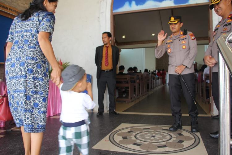 Polres Bengkalis Laksanakan Pengamanan Gereja di Hari Paskah, Berikan Rasa aman dan damai saat beribadah