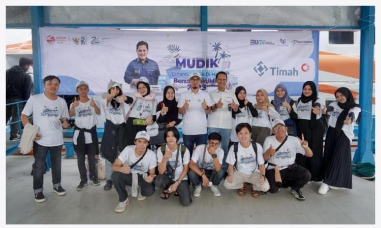 PT Timah Tbk Fasilitasi Mudik Gratis Lewat Darat, Mahasiswa Asal Babel Dari Yogyakarta Senang Bisa Pulang Kampung