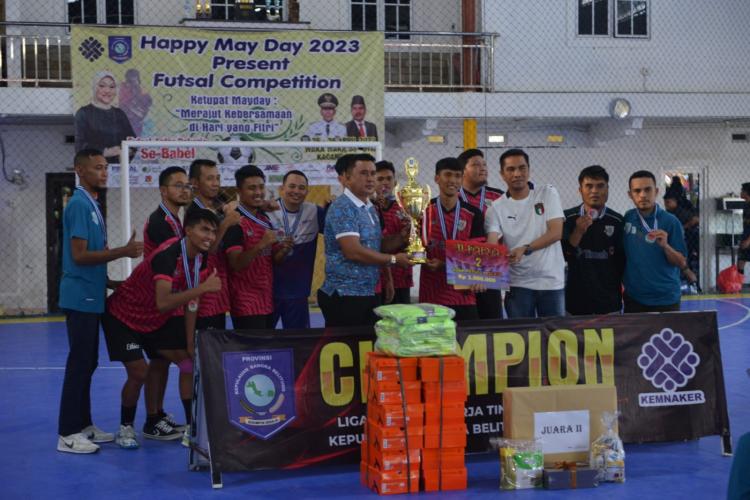 Tim Futsal PT Timah Tbk Raih Juara II Dalam Liga Pekerja yang Diselenggarakan Dinas Tenaga Kerja Babel