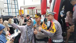 Pelepasan Peserta Mudik Asik oleh Kapolres Bengkalis