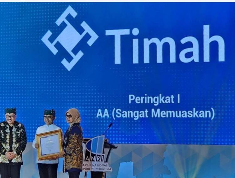 PT Timah TBK sabet Dua Penghargaan di bidang Arsip dari ANRI