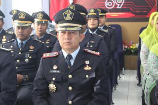 Peringati HBP Ke-59, Kalapas Bengkalis Beserta Jajaran Ikut Upacara Virtual