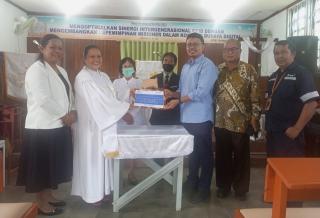 Momentum Kenaikan Isa Al-Masih PT Timah TBK Serahkan Bantuan Sarana ibadah ke Gereja Batesheda Muntok 