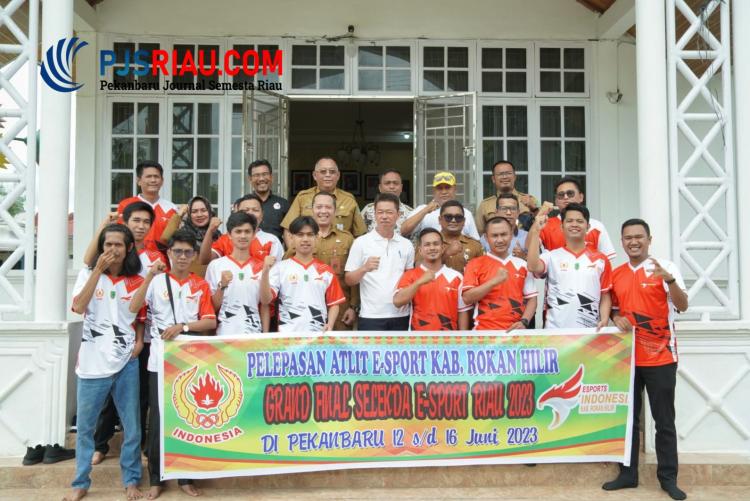 Bupati Lepas Keberangkatan ESI Rohil Tanding Mobile Legend untuk PON 2024