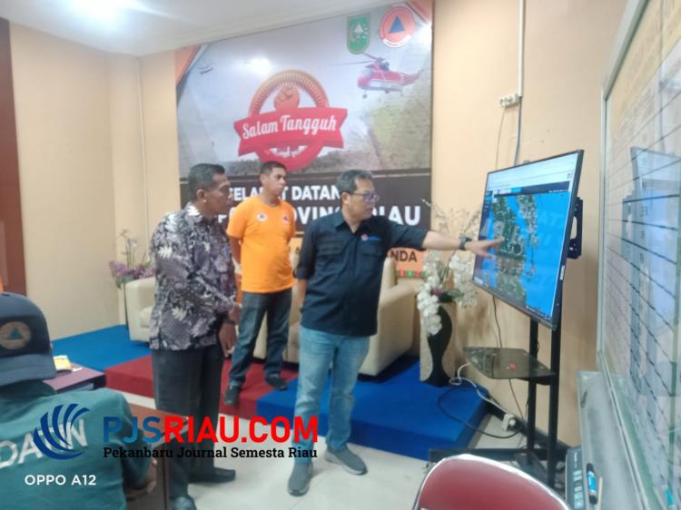 Kalaksa BPBD Bengkalis Koordinasi ke BPBD Riau Program Keluarga Tanggap Bencana Alam dan Sipakar Riau 