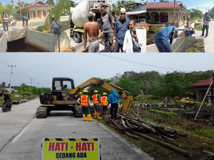 PUPR Riau Lakukan Pemeliharaan Saluran Beton dan Ruas Jalan Bengkalis - Ketam Putih