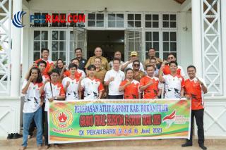 Bupati Lepas Keberangkatan ESI Rohil Tanding Mobile Legend untuk PON 2024
