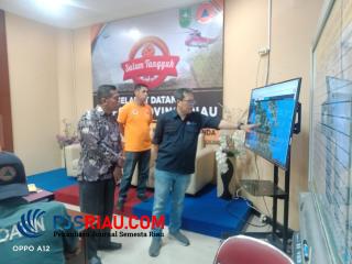 Kalaksa BPBD Bengkalis Koordinasi ke BPBD Riau Program Keluarga Tanggap Bencana Alam dan Sipakar Riau 