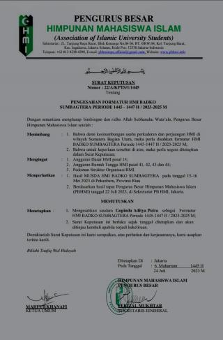 Ini Tiga Calon Formatur Kader Terbaik Diberi Mandat Menjadi Ketua Umum Badko SUMBAGTERA