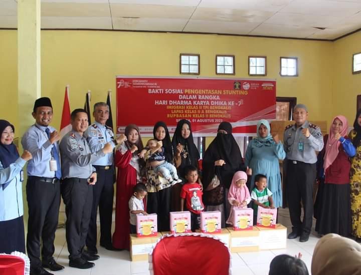 Dalam Rangka Hari Kemenkumham ke-78, Lapas Bengkalis Gelar Bakti Sosial Pengentasan Stunting di Rupbasan