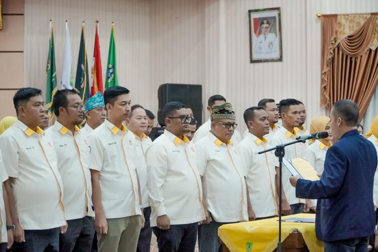 Samsuri Resmi Nahkodai KONI Rohil Masa Bhakti 2023-2025, Ini Pesan dan Harapan Bupati Afrizal Sintong