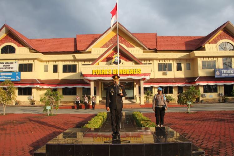 Polres Bengkalis Laksanakan Upacara Peringatan Hari Ulang Tahun Ke-78 Kemerdekaan Republik Indonesia