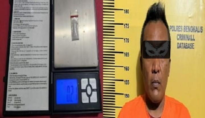Resahkan Masyarakat, Polisi Tangkap Pengedar Sabu di Desa kelapapati Bengkalis