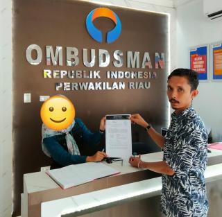 Pengacara Afriadi Andika Laporkan Kades Sering Pelalawan ke Ombudsman