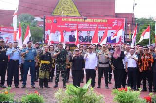 Sempena HUT RI ke 78, Polres Bengkalis Gelar Apel Lintas Komponen dan Deklarasi Pemilu Damai