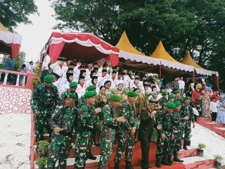 Danramil 03/Bgs Jadi Irup, Saat Upacara HUT Kemerdekaan RI ke 78 di Bagan Sinembah