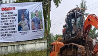 Sempat Beredar Spanduk Tangkap Nv Alias Bombing, Akhirnya Tim Mabes Polri Tangkap 3 unit Excavator Diduga Miliknya