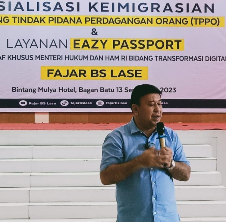 Kemenkumham Riau Sosialisasi Pencegahan TPPO dan Eazy Passport di Bagan Batu Rohil