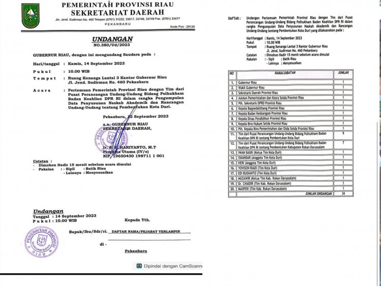 Pembentukan Kota Duri, AMP3T-NKRI Dukungan Penuh Kepada Semua Pihak