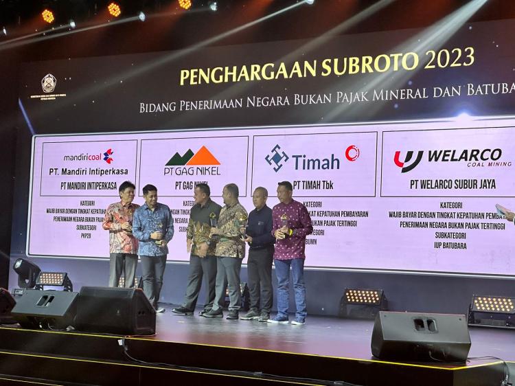Kontribusi Pajak dan PNBP Terus Meningkat,  PT Timah Tbk Raih Penghargaan Subroto 2023