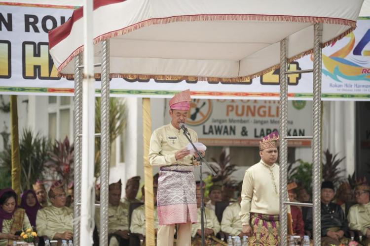 Peringati Hari Jadi ke-24, Bupati Rohil Ajak Seluruh Elemen Bersatu Bagun Daerah