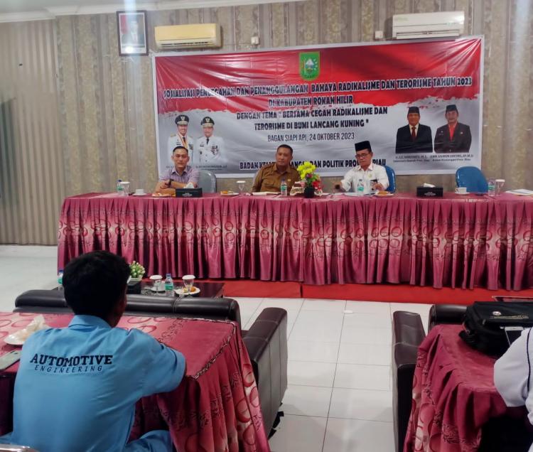 Cegah Radikalisme dan Terorisme, Kaban Kesbangpol Rohil Hadiri Sosialisasi PPBRT