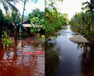 Akibat Diguyur Hujan Sejak Subuh, Puluhan Rumah Warga Dusun Sei Buyung Desa Kembung Luar