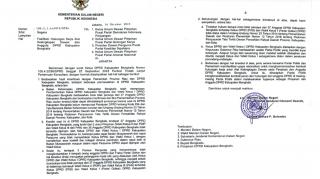 Surat Kemendagri RI Terkait "Kisruh" di DPRD Bengkalis, Rugikan Masyarakat