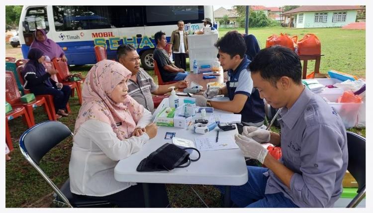 Berikan Pelayanan Kesehatan Gratis ke Warga Kampit, Mobil Sehat PT Timah Tbk Diharapkan Datang Kembali