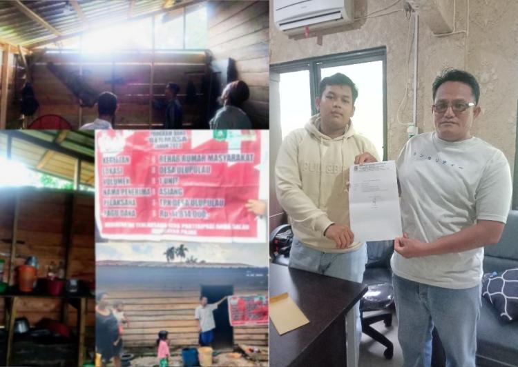 Kuat Dugaan 16 Unit Rehab Rumah di Desa Ulu Pulau Tidak Sesuai RAB, Ketua LSM Topan RI Laporkan ke Polres Bengkalis 