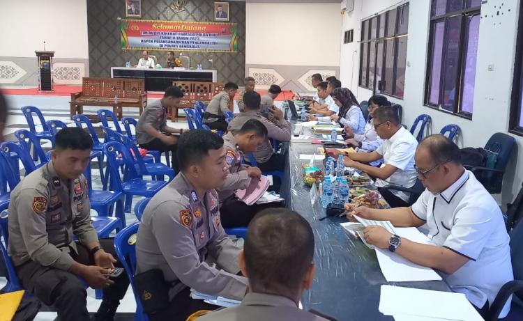 Polres Bengkalis Laksanakan Kinerja Tahap II Tahun 2023 dari Tim Wasrik Itwasda Polda Riau
