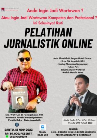 Segera Daftarkan Diri Anda Jadi Peserta Pelatihan Jurnalistik Online