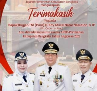 Alhamdulillah APBD-P 2023 Bengkalis sudah Ditandatangani, Masyarakat: Terimakasih Plt Gubri Edy Natar Nasution