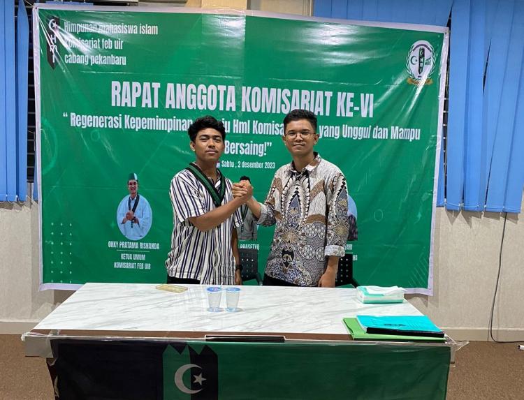 Sunu Agung Prasetyo Nahkodai HMI Komisariat FEB UIR Cabang Pekanbaru
