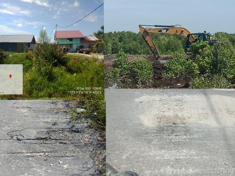 Perbaiki Jalan Tak Semudah Membalik Telapak Tangan, Pengurus Tambak Udang Lintasi Excavator Tanpa Alas