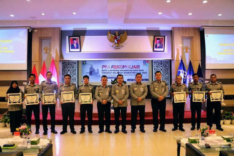 Pra Rekonsiliasi Data Laporan Keuangan Semester II 2023, Lapas Kelas IIA Bengkalis Raih Peringkat Pertama