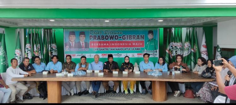 Ketum DPP SANTRI Tani NU dan Jajaran Resmikan Posko Pemenangan Prabowo - Gibran