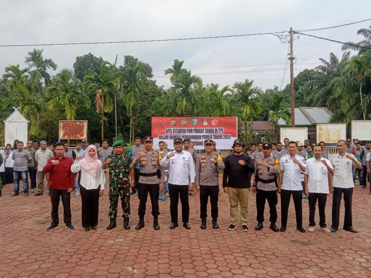 Polres Dumai Gelar Apel Kesiapan Pengamanan Pemungutan Suara di TPS