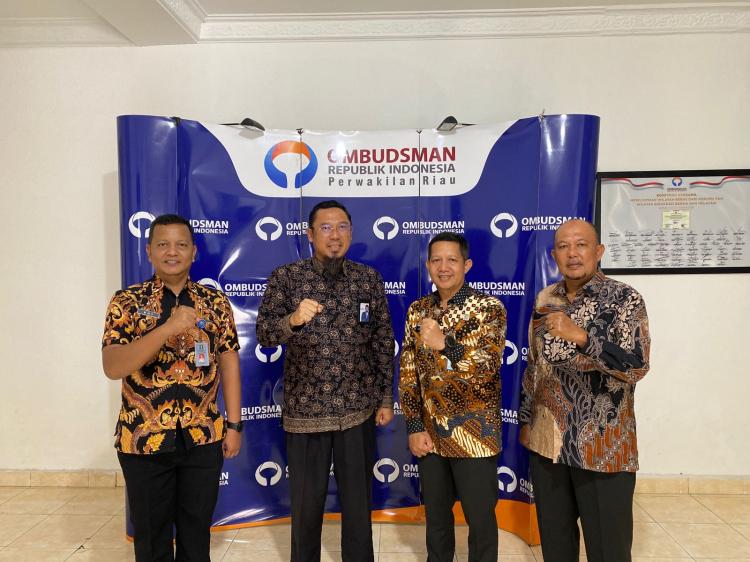 Tingkatan Pelayanan Publik, Kalapas Bengkalis bersama Kasi Binadik Kunjungi Ombudsman RI di Pekanbaru 