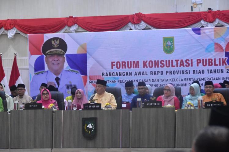 Pemkab Bengkalis Ikuti Forum Konsultasi Publik Rancangan Awal RKPD Provinsi Riau Tahun 2025