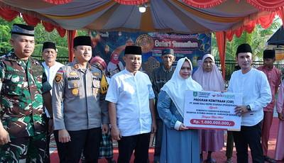 Perdana! Safari Ramadhan di Masjid As-Salam Rupat Utara, Ini Disampaikan Bupati Kasmarni