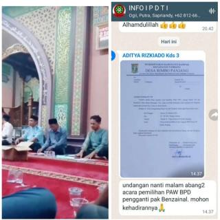 Pemilihan Anggota BPD Rimbo Panjang Bertentangan Dengan Perda, Pemuda dan Tokoh Masyarakat Akan Demo