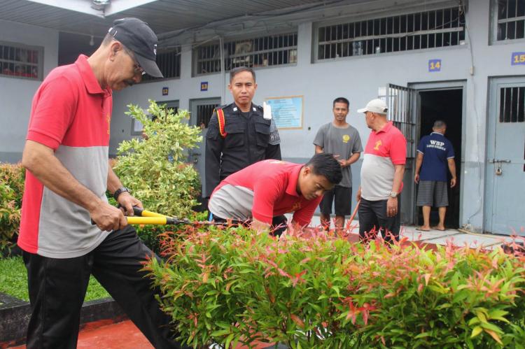 Pemasyarakatan Sehat dan Bersih, Lapas Bengkalis Laksanakan Goro Bersama Warga Binaan
