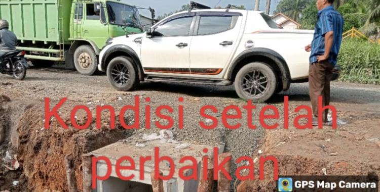 Sempat Viral Media Online, Masyarakat dan Kapolsek Tapung Hulu Beri Apresiasi Dinas PUPR Provinsi Riau